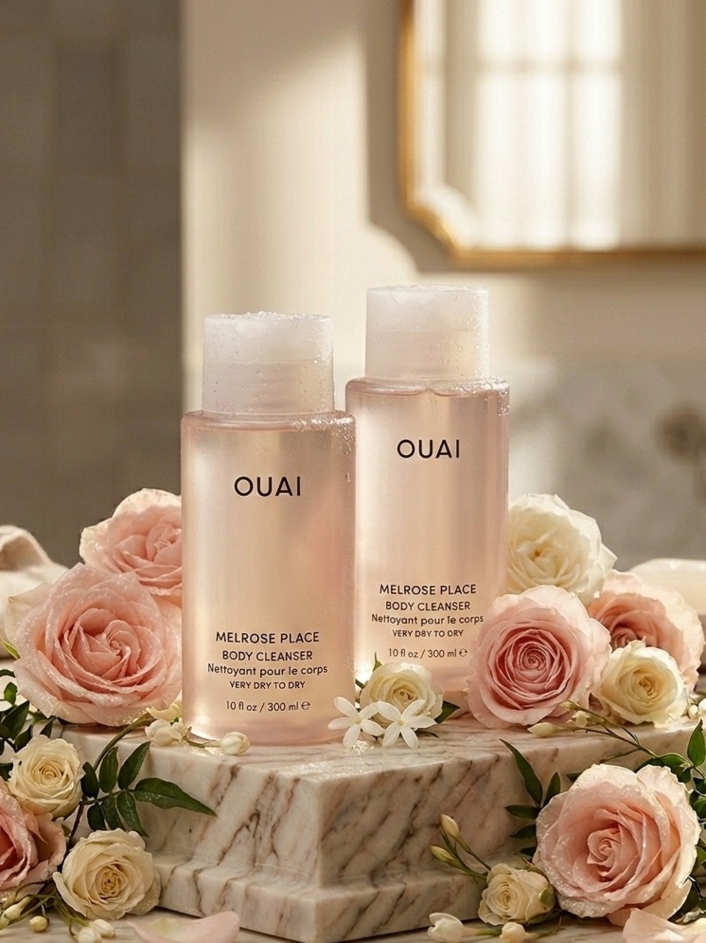 NWT OUAI Melrose Place Body Wash Cleanser 10 oz / 300 ml Double Pack (Set of 2)